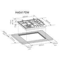 Варочная панель ZorG HAG61 FDW black - Превью изображения №9 — Интернет-магазин 55texno.by