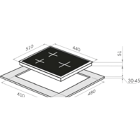 Варочная панель HOMSair HGG431BK - Превью изображения №2 — Интернет-магазин 55texno.by