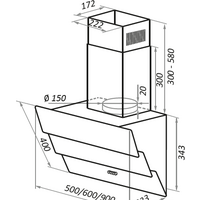 Кухонная вытяжка MAUNFELD Cascada 60 (черный) - Превью изображения №2 — Интернет-магазин 55texno.by