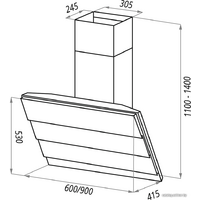 Кухонная вытяжка MAUNFELD Cascada 60 (белый) - Превью изображения №2 — Интернет-магазин 55texno.by