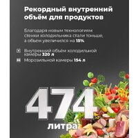 Четырёхдверный холодильник MAUNFELD MFF181NFB - Превью изображения №4 — Интернет-магазин 55texno.by