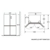 Четырёхдверный холодильник MAUNFELD MFF190NFDSX - Превью изображения №17 — Интернет-магазин 55texno.by