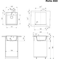 Кухонная мойка MAUNFELD Perla 460 MFQS-460DGR - Превью изображения №3 — Интернет-магазин 55texno.by