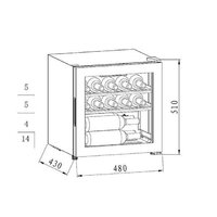 Винный шкаф MAUNFELD MFWC-40S14 - Превью изображения №2 — Интернет-магазин 55texno.by