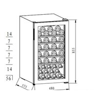 Винный шкаф MAUNFELD MFWC-124S56 - Превью изображения №2 — Интернет-магазин 55texno.by