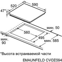 Варочная панель MAUNFELD CVCE594PBK - Превью изображения №8 — Интернет-магазин 55texno.by