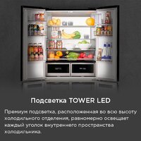 Четырёхдверный холодильник MAUNFELD MFF190NFDSB - Превью изображения №32 — Интернет-магазин 55texno.by