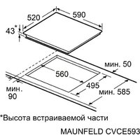 Варочная панель MAUNFELD CVI593SFBK LUX Inverter - Превью изображения №8 — Интернет-магазин 55texno.by