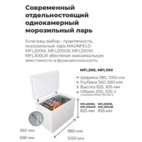 Морозильный ларь MAUNFELD MFL200GR - Превью изображения №19 — Интернет-магазин 55texno.by
