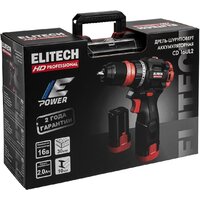 Дрель-шуруповерт ELITECH CD 16UL2 E2201.078.01 (с 2-мя АКБ, кейс) - Превью изображения №16 — Интернет-магазин 55texno.by