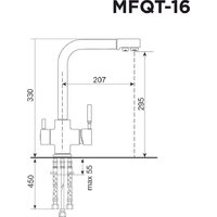 Смеситель MAUNFELD MFQT-16B (черный) - Превью изображения №2 — Интернет-магазин 55texno.by